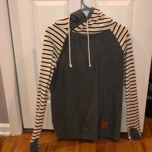 & Double Hood Sweatshirt